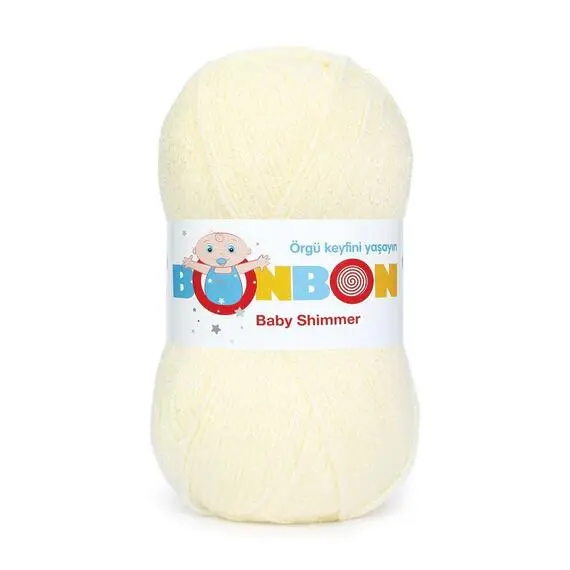 Nako Bonbon baby shimmer - 98909 молочный, Цвет: 98909 молочный
