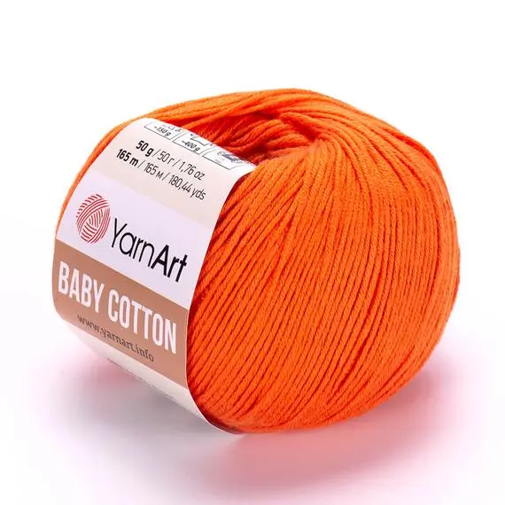 Yarnart Baby cotton - 421 оранжевый, Цвет: 421 оранжевый