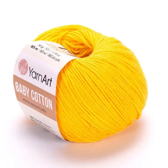 Yarnart Baby cotton - 432 жёлтый, Цвет: 432 жёлтый