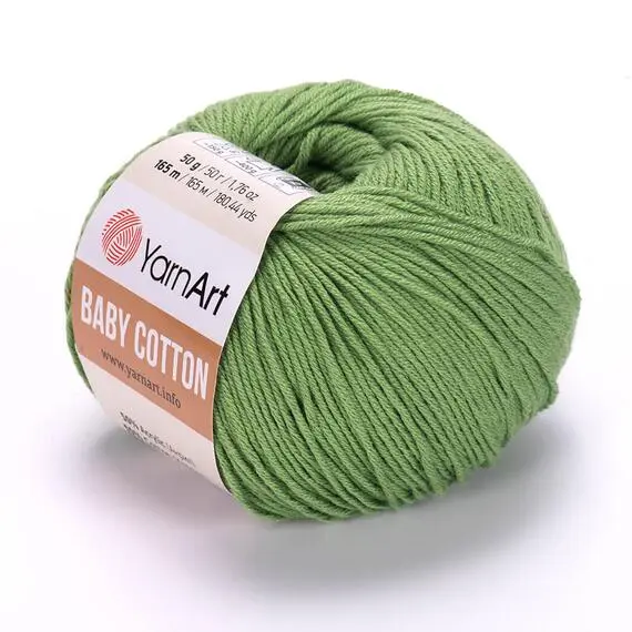 Yarnart Baby cotton - 440 зеленый, Цвет: 440 зеленый