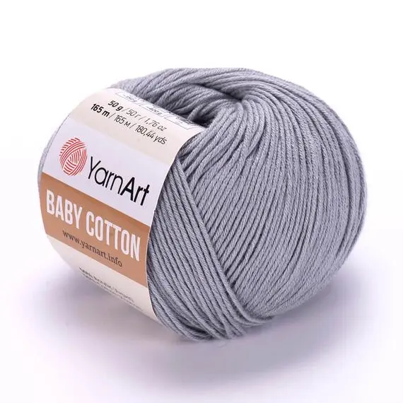Yarnart Baby cotton - 452 серый, Цвет: 452 серый