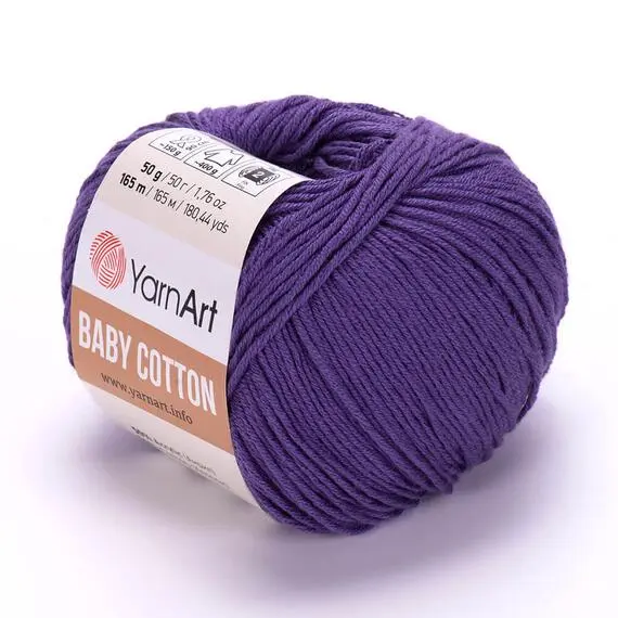 Yarnart Baby cotton - 455 тем.сирень, Цвет: 455 тем.сирень