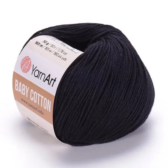 Yarnart Baby cotton - 460 черный, Цвет: 460 черный