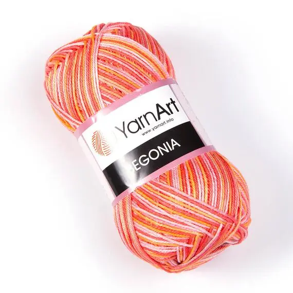Yarnart Begonia melange - 507 морк/коралл/розов, Цвет: 507 морк/коралл/розов