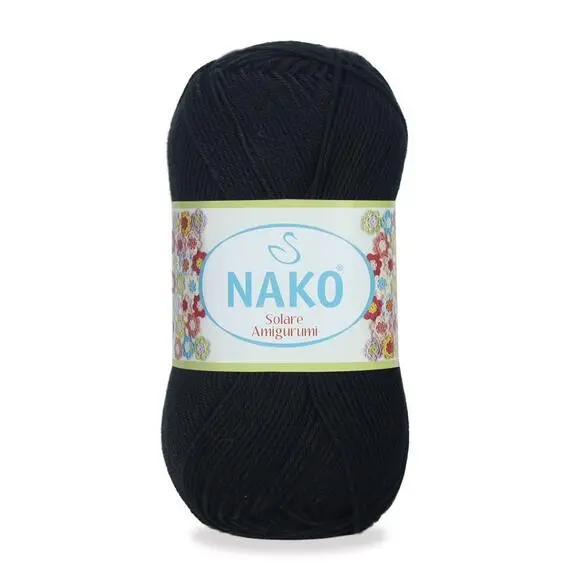 Nako Solare amigurumi - 217 черный, Цвет: 217 черный