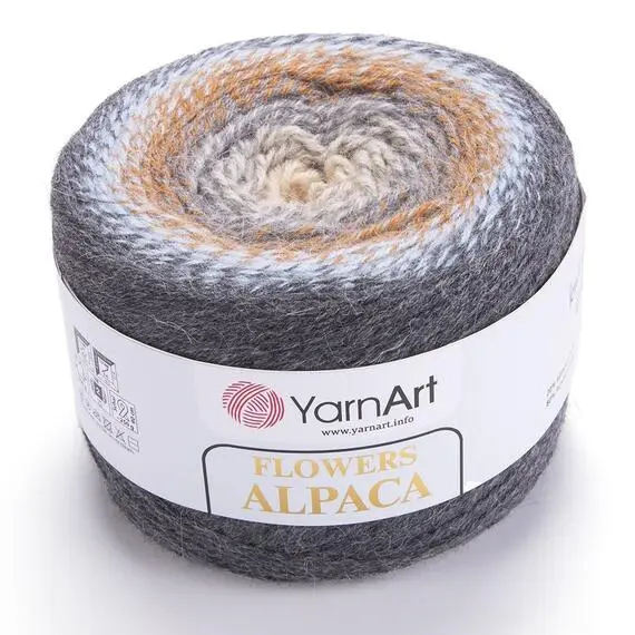 Yarnart Flowers alpaca - 440 принт, Цвет: 440 принт