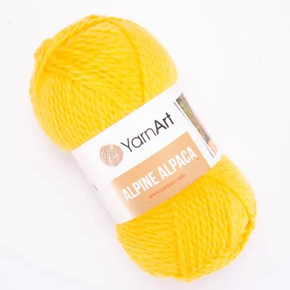 Yarnart Alpine alpaca - 448 желтый, Цвет: 448 желтый