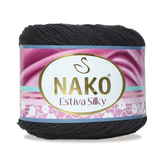 Nako Estiva silky - 217 черный, Цвет: 217 черный