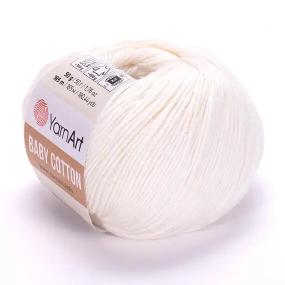 Yarnart Baby cotton - 401 кремовый, Цвет: 401 кремовый