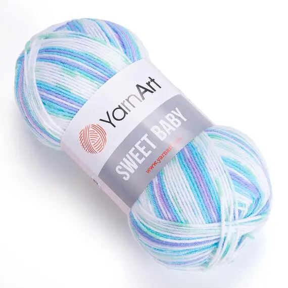 Yarnart Sweet baby - 903 голубой принт, Цвет: 903 голубой принт