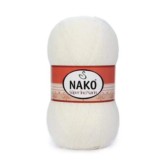 Nako Super inci narin - 208 белый, Цвет: 208 белый
