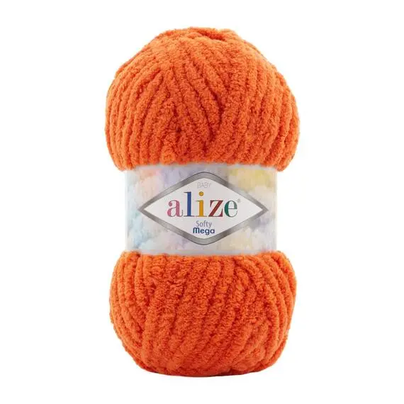 Alize Softy mega - 06 оранжевый, Цвет: 06 оранжевый