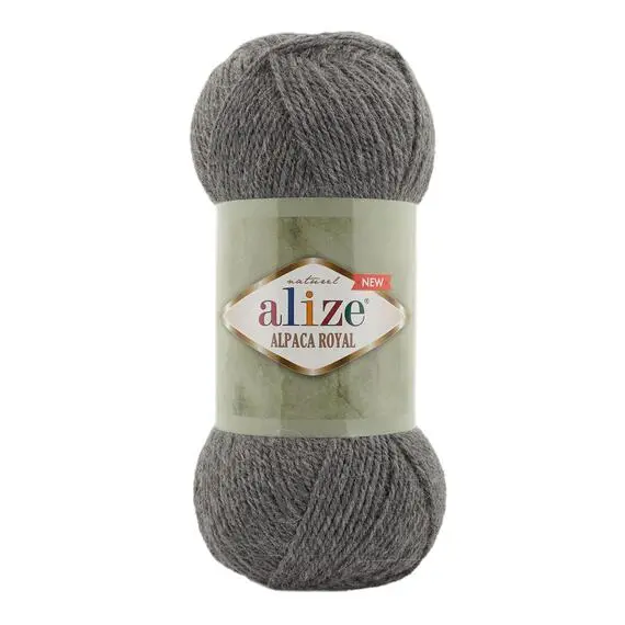 Alize Alpaca Royal New - 196 серый меланж, Цвет: 196 серый меланж